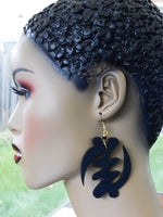 Gye Nyame Earrings African Jewelry Afrocentric Black