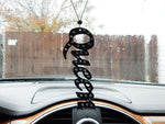 Bling Queen Car Charm Black Car Accessories Queen Rear View Mirror Black Afrocentric Car Charms Large African