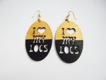 African Earrings Locs Jewelry Wooden Jewelry Dreads Black Gold Dreadlocks Black Owned Business