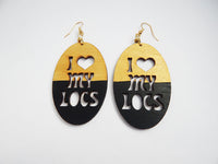African Earrings Locs Jewelry Wooden Jewelry Dreads Black Gold Dreadlocks Black Owned Business