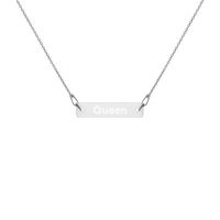 Personalized Sterling Silver Bar Chain Necklace