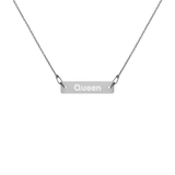 Personalized Sterling Silver Bar Chain Necklace