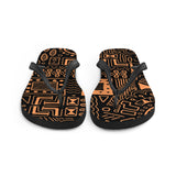 African Mudcloth style Flip-Flops