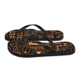 African Mudcloth style Flip-Flops