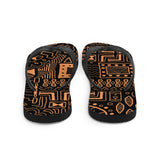 African Mudcloth style Flip-Flops