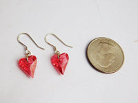 Pink Heart Earrings Sterling Silver Gift Ideas for Her Christmas