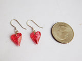 Pink Heart Earrings Sterling Silver Gift Ideas for Her Christmas