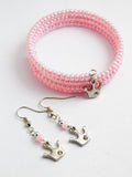 Princess Bracelet Pink Jewelry Earrings