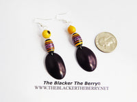 Purple Earrings Ethnic Beaded Earrings Peru Jewelry Women