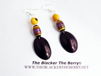 Purple Earrings Ethnic Beaded Earrings Peru Jewelry Women