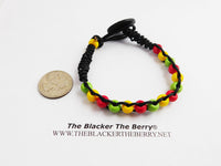 Rasta Anklet Beaded Leather Summer Jewelry