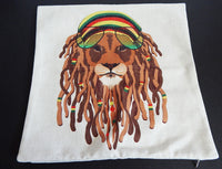Rasta Lion Dreadlocks Pillowcase African (PILLOWCASE ONLY)