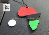RBG Africa Car Charm Black Cowrie Handmade Accessories Gift Ideas