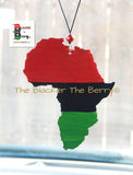 RBG Africa Car Charm Black Cowrie Handmade Accessories Gift Ideas