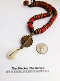 Women African Necklaces Red Beaded Jewelry Ethnic The Blacker The Berry