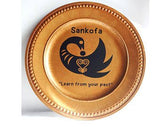 African Charger Plates Kwanzaa Home Decor Sankofa Black Gold