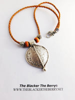 Tribal Necklace Women Jewelry Silver Leaf Leather Gift Ideas