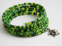 Turtle Bracelets Green Beaded Ethnic Jewelry Gift Ideas