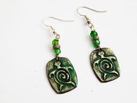 Turtle Earrings Tortoise Jewelry Patine Green Gift Ideas for Her