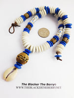 White Necklace Beaded Blue Jewelry Men Women