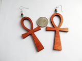 Ankh Earrings Wood RBG Beaded Ankhs Jewelry The Blacker The Berry®