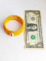 Yellow Bracelet Beaded Adjustable Jewelry Cowrie Shell