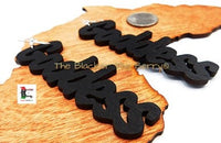Goddess Earrings Wooden Black 3.5 Jewelry Handmade